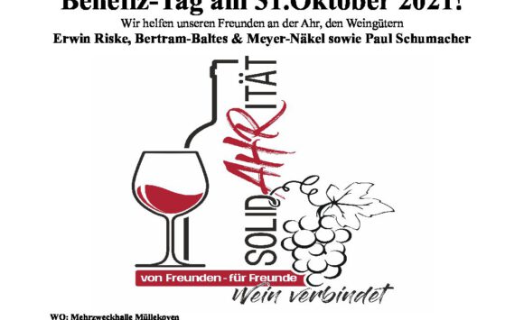 31.10.2021 – Benefiztag: „SolidAHRität“ Wein verbindet – Von Freunden für Freunde